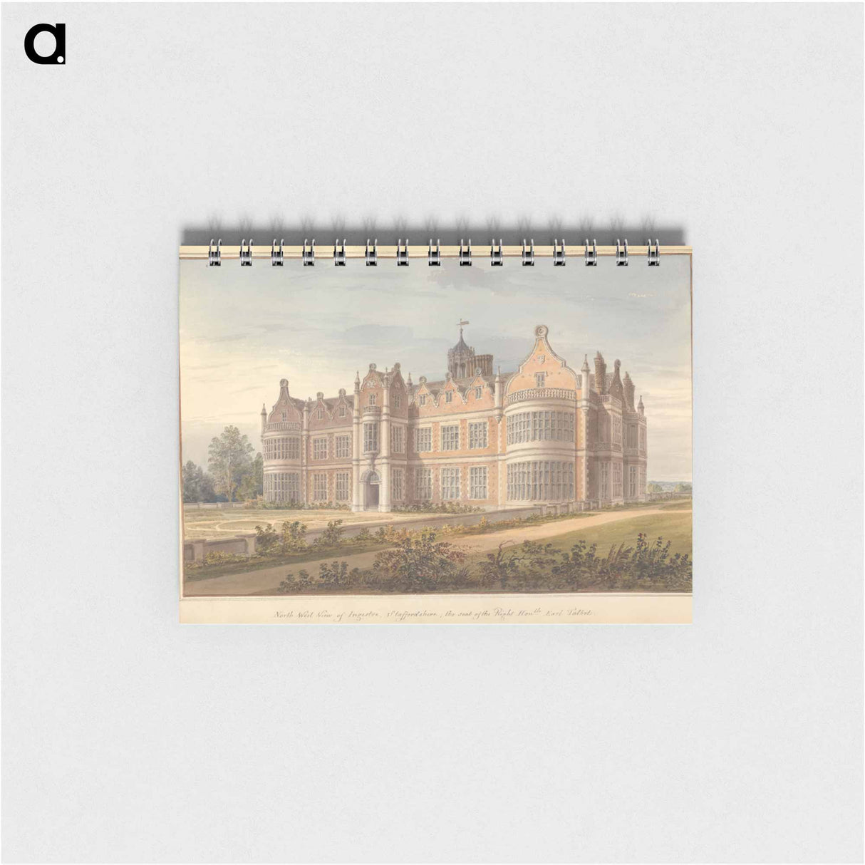 アートメモ帳-North West View of Ingestre, Staffordshire; the Seat of the Right Hon'ble Earl Talbot
 - イェール大学アートギャラリー Memo.
