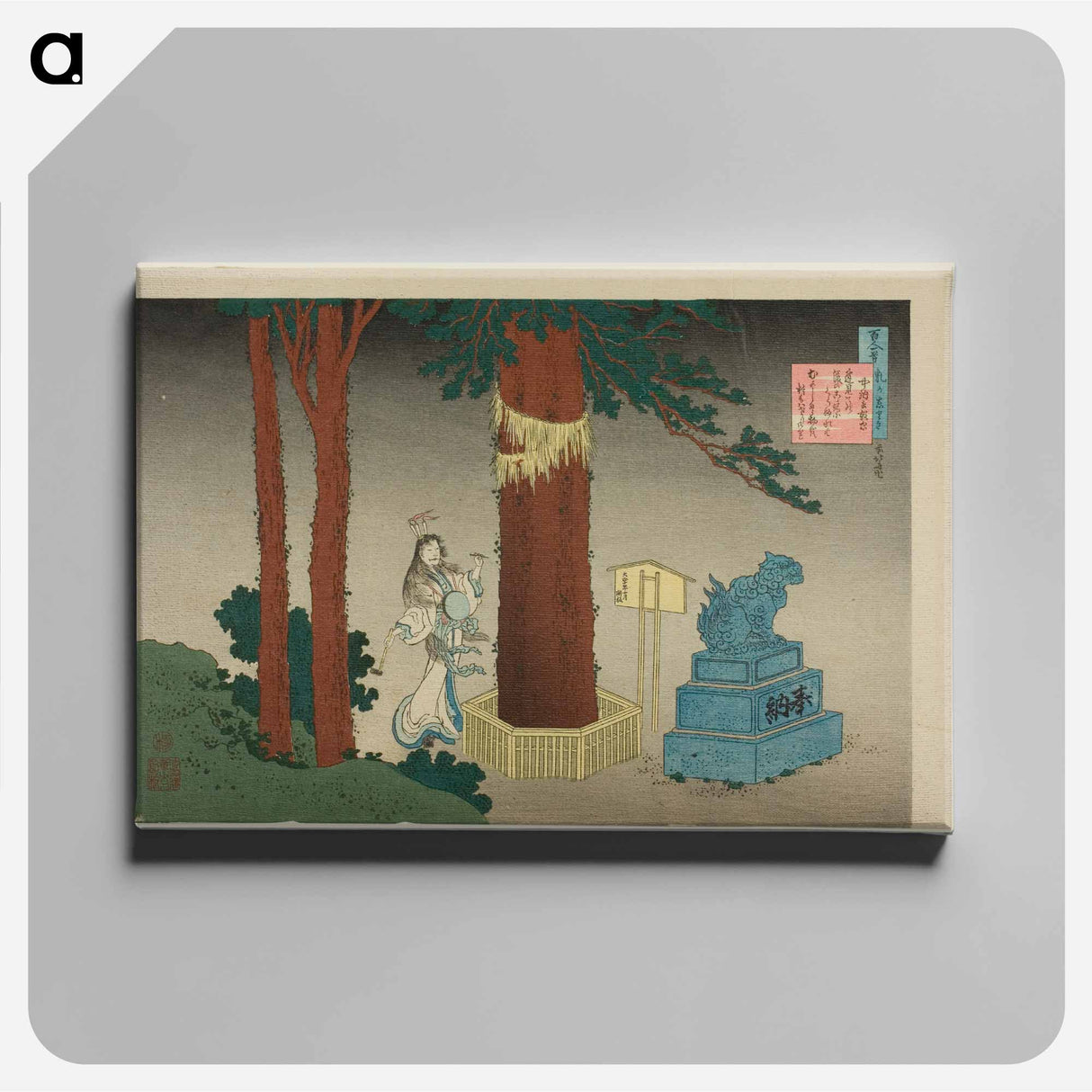 Hokusai's Poem by Ise - Katsushika Hokusai Canvas.