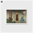 アートポストカード-Hokusai's Poem by Ise - 葛飾 北斎 Postcard.