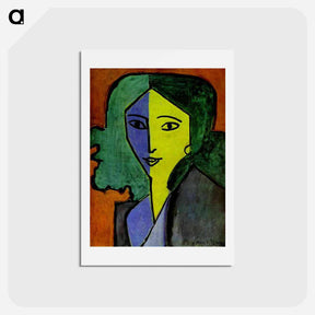 アートポストカード-Portrait of Lydia Delectorskaya - アンリ マティス Postcard.