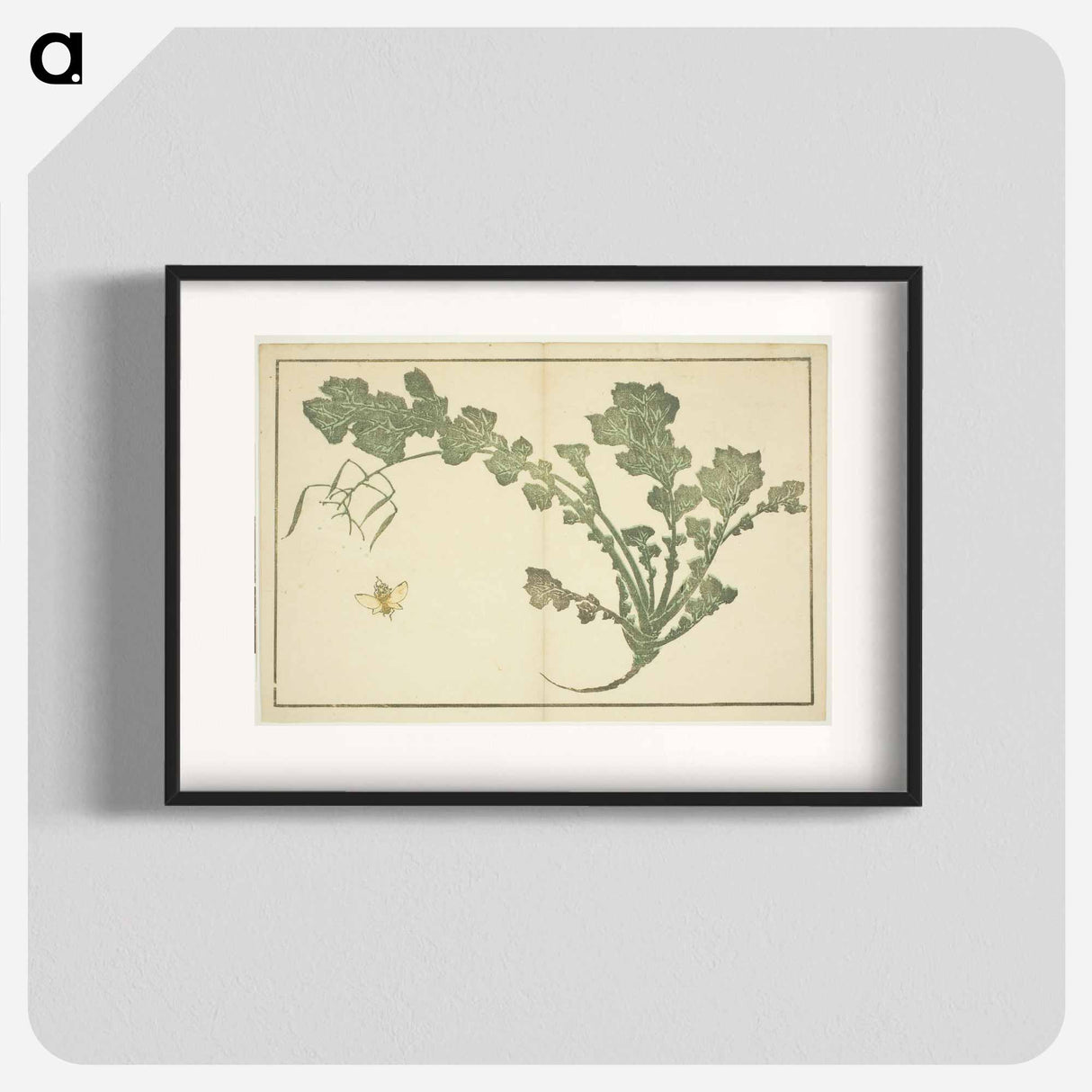 Hokusai's leaf - Katsushika Hokusai Poster.