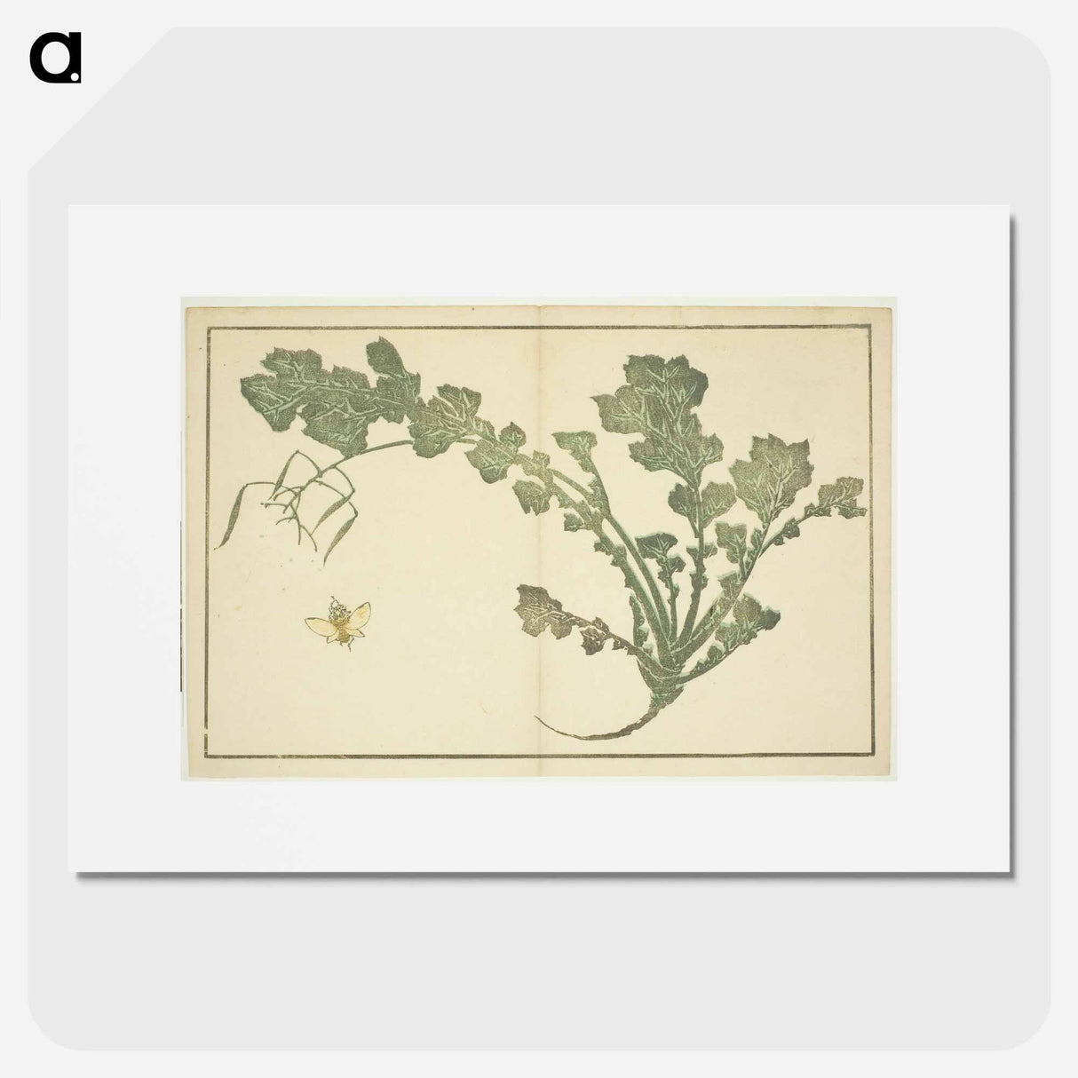 Hokusai's leaf - Katsushika Hokusai Poster.