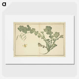 Hokusai's leaf - Katsushika Hokusai Poster.