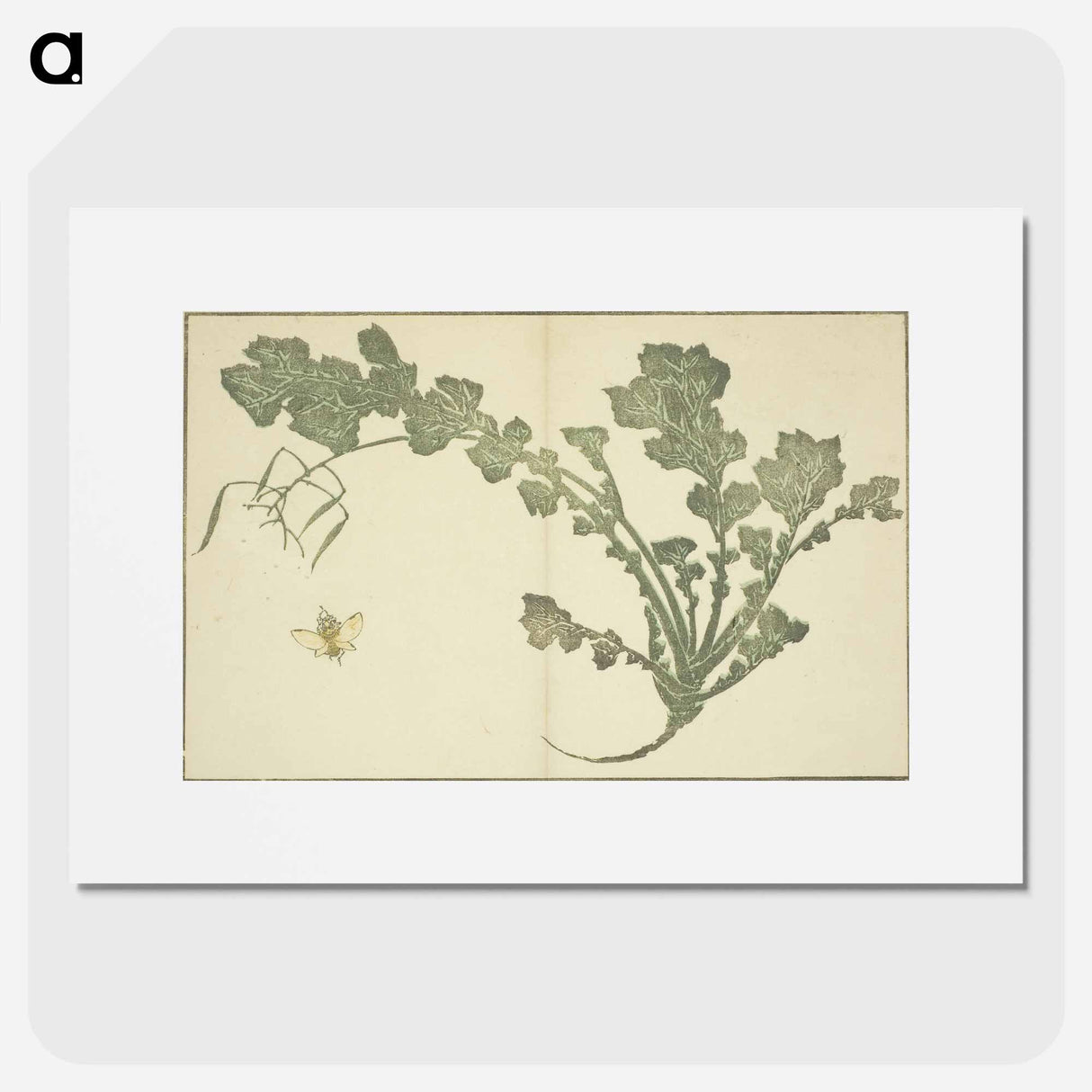アートポスター-Hokusai's leaf - 葛飾 北斎 Poster.