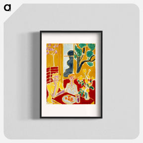 アートポスター-Two Girls in a Yellow and Red Interior - アンリ マティス Poster.