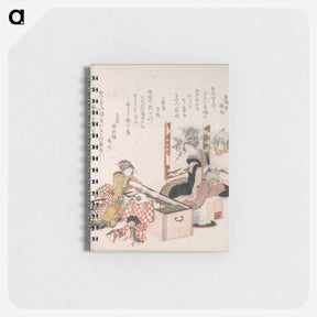 アートメモ帳-Women Preparing Tea Around the Fire-Holder - 葛飾 北斎 Memo.
