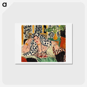 アートポストカード-Odalisque with Black Armchair - アンリ マティス Postcard.