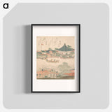 アートポスター-River Scene with Bridge in Foreground - 葛飾 北斎 Poster.