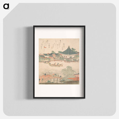 アートポスター-River Scene with Bridge in Foreground - 葛飾 北斎 Poster.