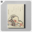 アートパネル-A comparison of Genroku poems and shells - 葛飾 北斎 Canvas.