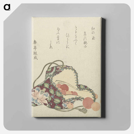 アートパネル-A comparison of Genroku poems and shells - 葛飾 北斎 Canvas.