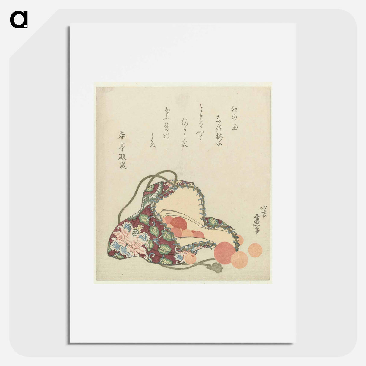 A comparison of Genroku poems and shells - Katsushika Hokusai Poster.
