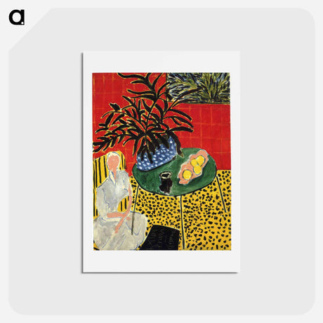 アートポストカード-Interior with Black Fern - アンリ マティス Postcard.