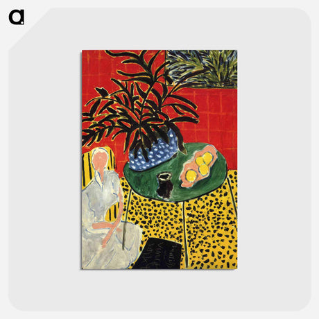 アートポストカード-Interior with Black Fern - アンリ マティス Postcard.