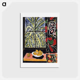 アートポストカード-Interior with Egyptian Curtain - アンリ マティス Postcard.
