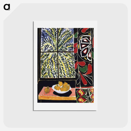 アートポストカード-Interior with Egyptian Curtain - アンリ マティス Postcard.