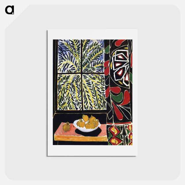 アートポストカード-Interior with Egyptian Curtain - アンリ マティス Postcard.