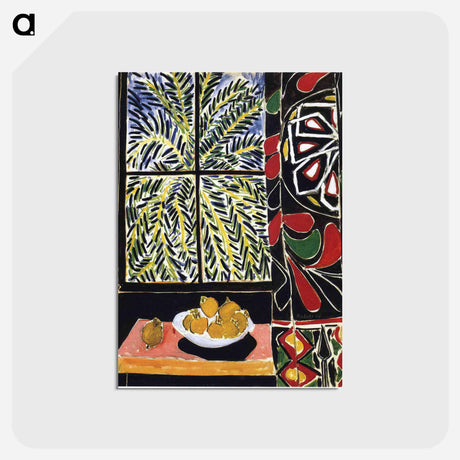 アートポストカード-Interior with Egyptian Curtain - アンリ マティス Postcard.