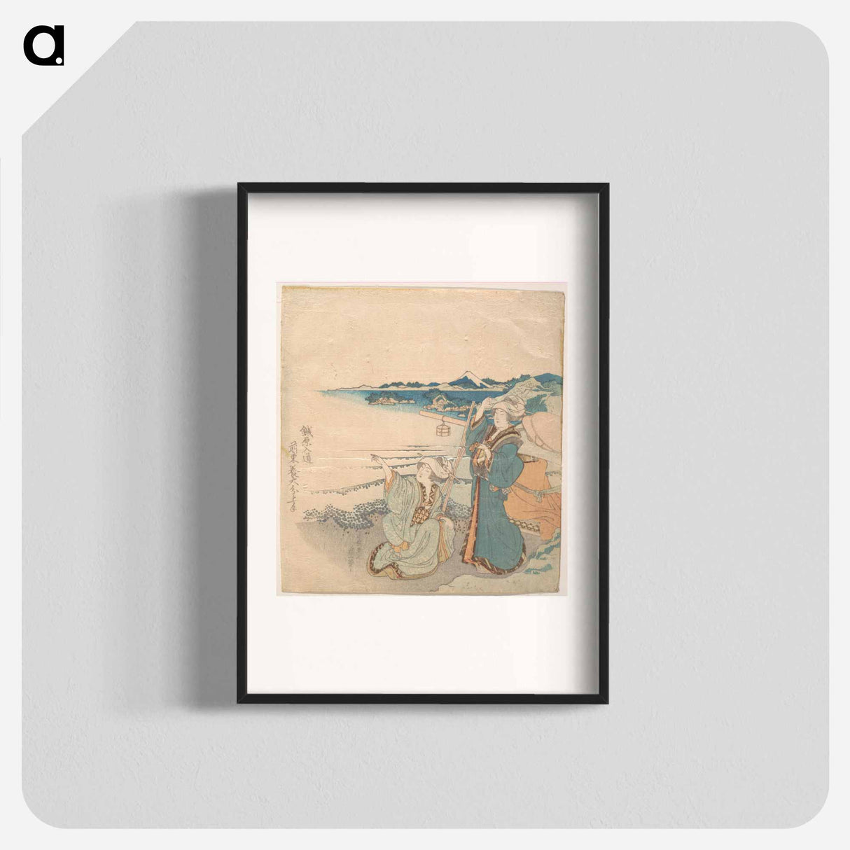 Hokusai's woman woodblock print - 葛飾 北斎 Poster.