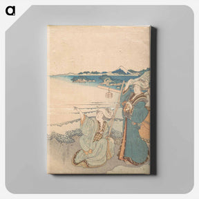 アートパネル-Hokusai's woman woodblock print - 葛飾 北斎 Canvas.