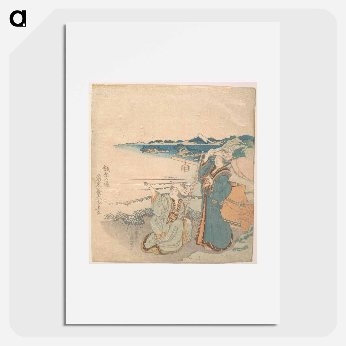 Hokusai's woman woodblock print - 葛飾 北斎 Poster.