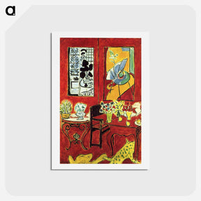 アートポストカード-Large Red Interior - アンリ マティス Postcard.