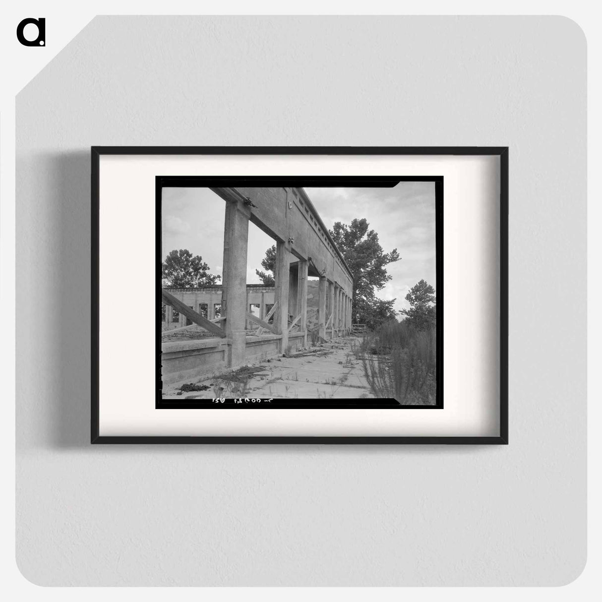 Remains of drug store at Fullerton, Louisiana - Dorothea Lange Poster.