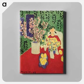 アートパネル-Plum Blossoms, Green Background - アンリ マティス Canvas.