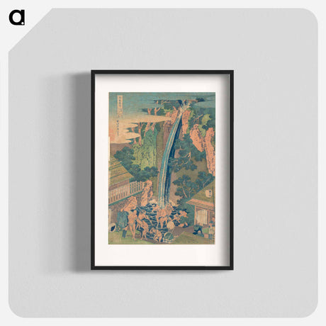 アートポスター-Rōben Waterfall at Ōyama in Sagami Province - 葛飾 北斎 Poster.
