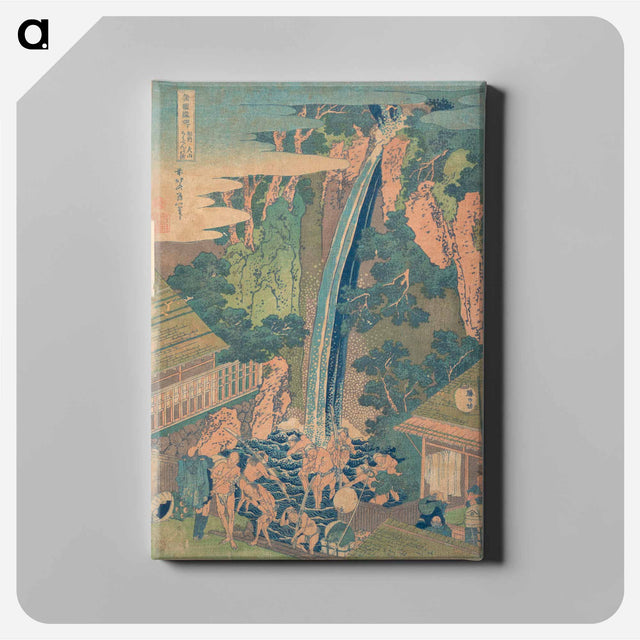 アートパネル-Rōben Waterfall at Ōyama in Sagami Province - 葛飾 北斎 Canvas.