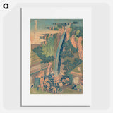 アートポスター-Rōben Waterfall at Ōyama in Sagami Province - 葛飾 北斎 Poster.