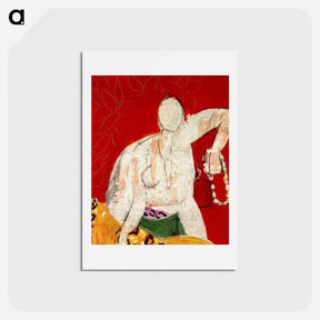 アートポストカード-Woman with a Necklace - アンリ マティス Postcard.