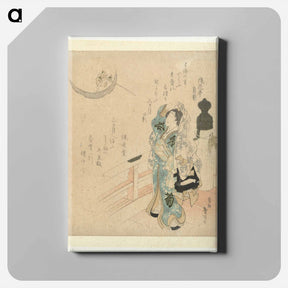 アートパネル-A comparison of Genroku poems and shells - 葛飾 北斎 Canvas.
