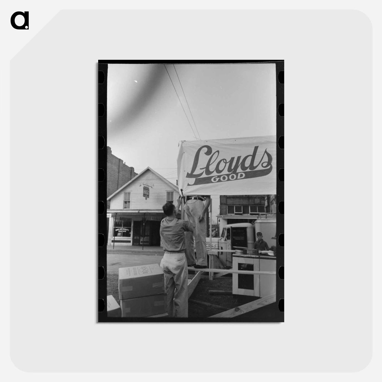 アートポストカード-Unloading Bottled Drinks
 - ラッセル リー Postcard.
