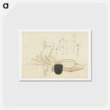アートポストカード-Hokusai's tea ceremony, plum blossoms - 葛飾 北斎 Postcard.