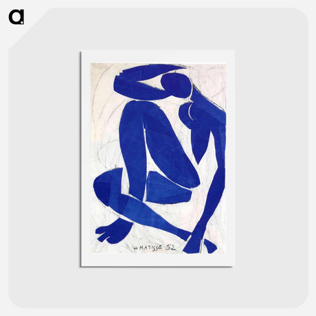 アートポストカード-Blue Nude IV - アンリ マティス Postcard.