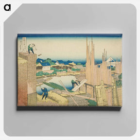 アートパネル-Hokusai's Tatekawa in Honjō - 葛飾 北斎 Canvas.