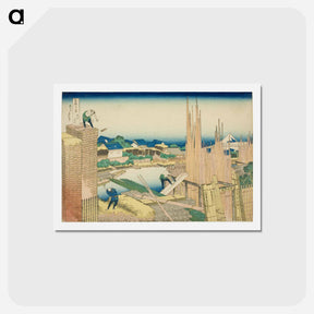 アートポストカード-Hokusai's Tatekawa in Honjō - 葛飾 北斎 Postcard.
