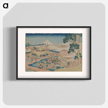 アートポスター-Fuji from the Tea Plantation of Katakura in Suruga Province - 葛飾 北斎 Poster.