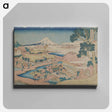 アートパネル-Fuji from the Tea Plantation of Katakura in Suruga Province - 葛飾 北斎 Canvas.