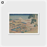 アートポストカード-Fuji from the Tea Plantation of Katakura in Suruga Province - 葛飾 北斎 Postcard.