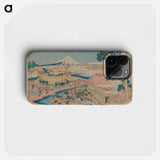 Fuji from the Tea Plantation of Katakura in Suruga Province - 葛飾 北斎 Phone Case.