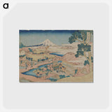アートポストカード-Fuji from the Tea Plantation of Katakura in Suruga Province - 葛飾 北斎 Postcard.