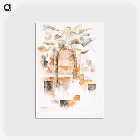 アートポストカード-Bermuda: Houses Seen Through Trees
 - バーンズ・コレクション Postcard.