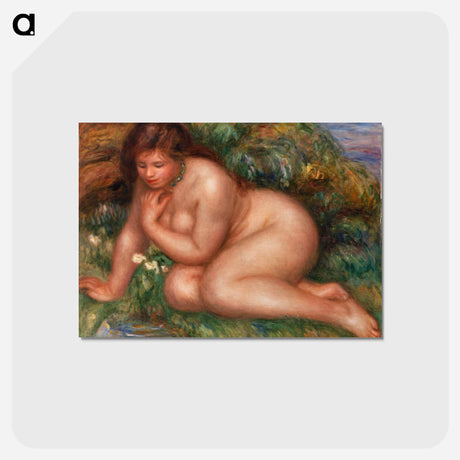 アートポストカード-Bather Gazing at Herself in the Water
 - バーンズ・コレクション Postcard.