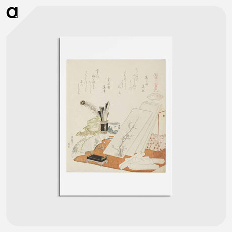 アートポストカード-Hokusai's The Studio - 葛飾 北斎 Postcard.
