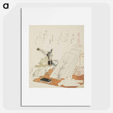 アートポスター-Hokusai's The Studio - 葛飾 北斎 Poster.