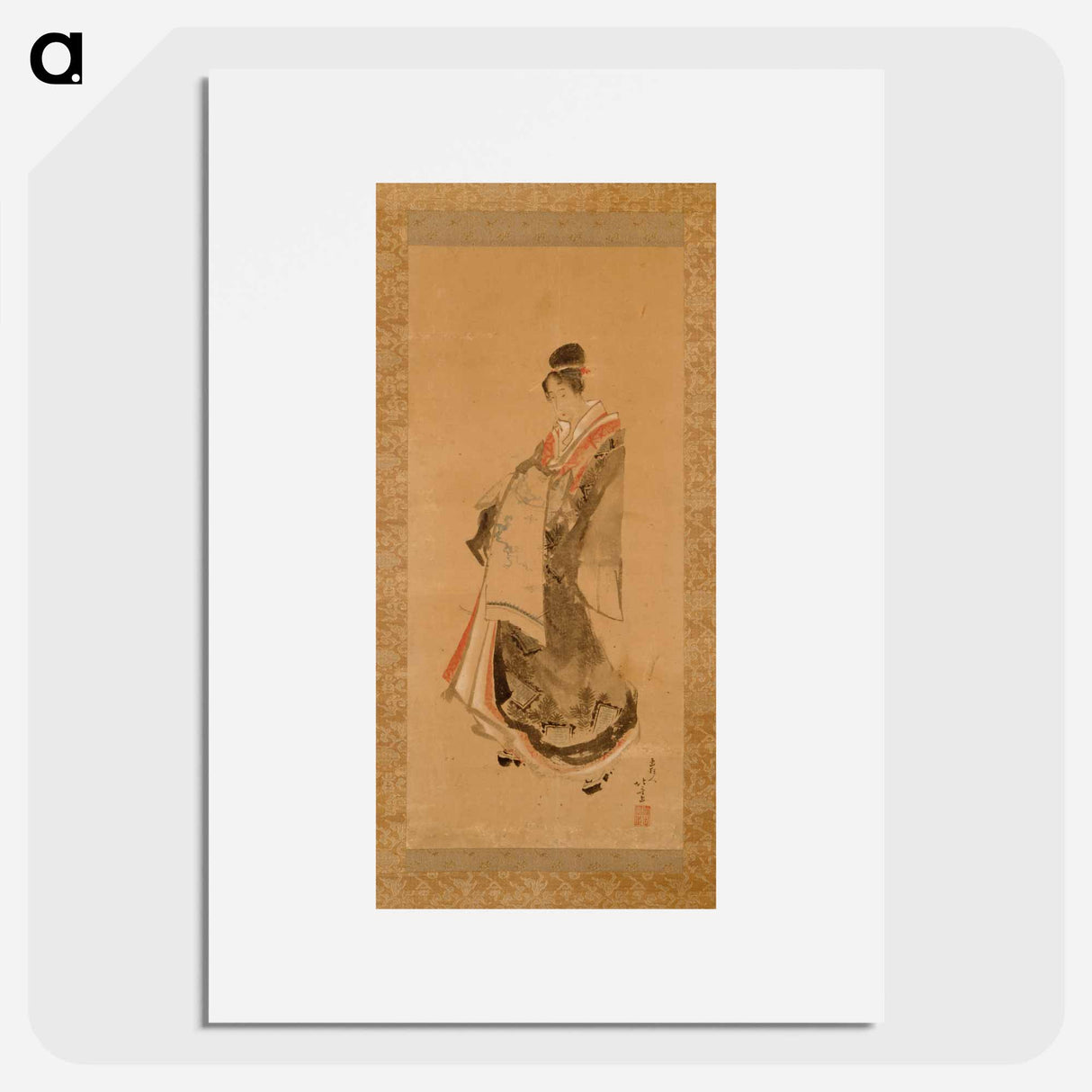 Walking Courtesan - 葛飾 北斎 Poster.