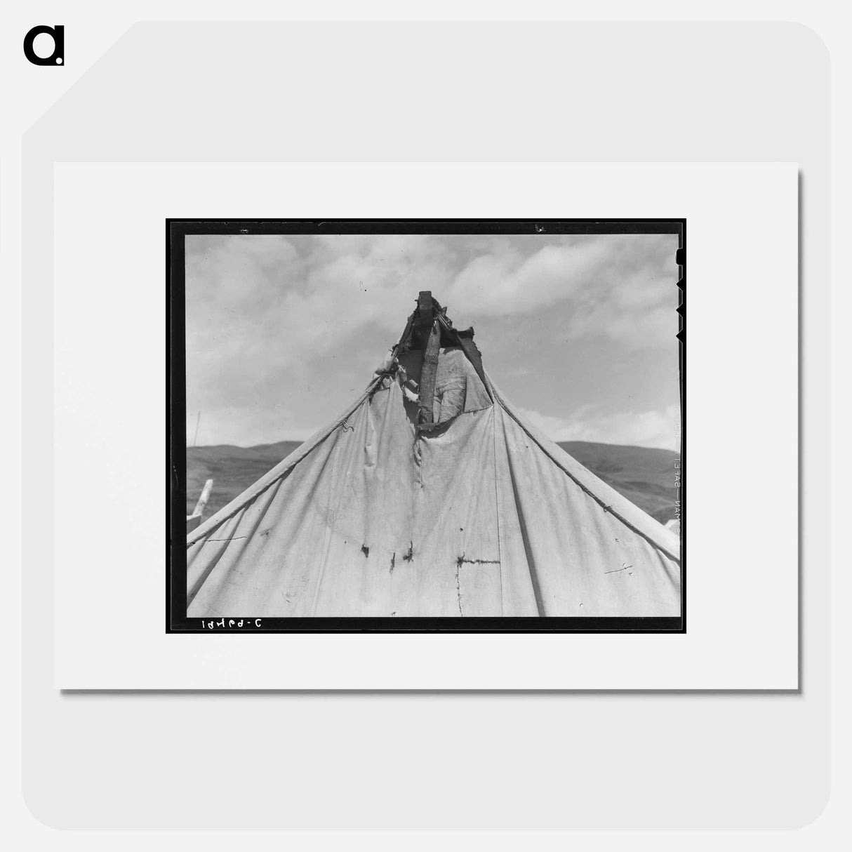 Untitled photo, possibly related to: Pea picker's tent near San Jose, California - Dorothea Lange Poster.