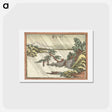 アートポストカード-Hokusai's Nachtelijke regen te Karasaki - 葛飾 北斎 Postcard.